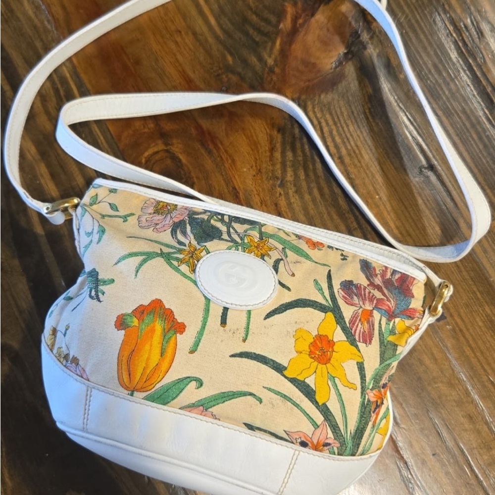 Floral Canvas gucci crossbody